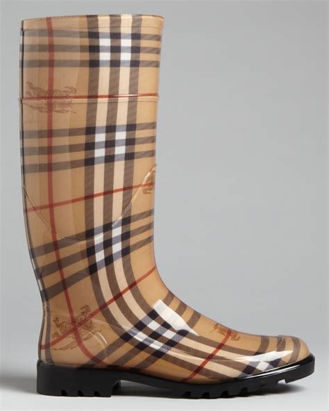 womens burberry rain boots|burberry haymarket rain boots.